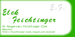 elek feichtinger business card